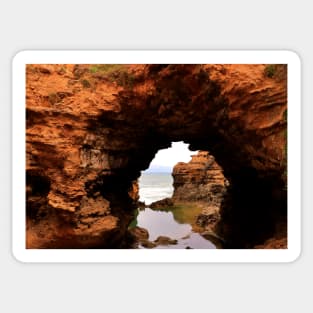 The Grotto Coastal Rock Formation Sticker